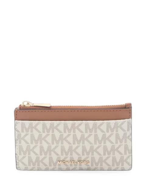 Michael Kors Jet Set small signature-logo card case Neutrals 32F5GJ6D8B
