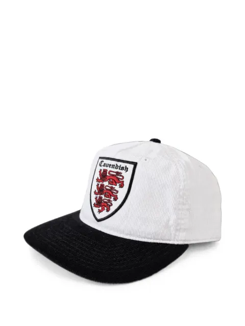 Cavendish logo-patch corduroy baseball cap Black CAVHAT5036