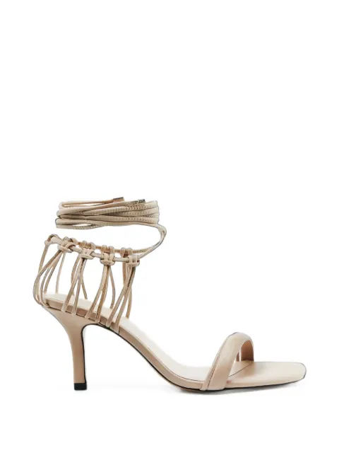 Patrizia Pepe lace-up cage sandals Neutrals 8X0103L026