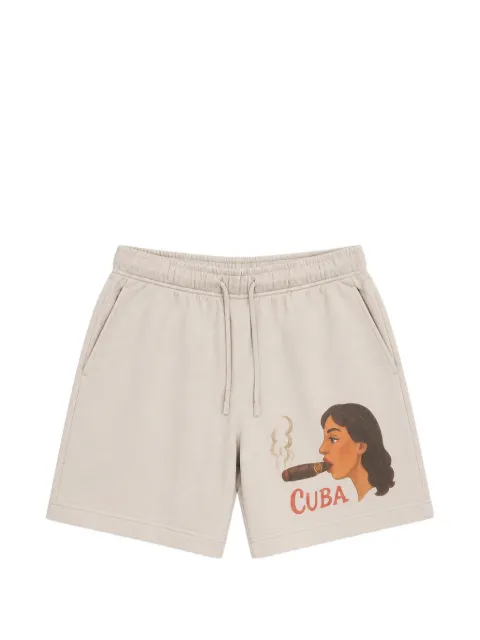 Melt graphic-print drawstring shorts Neutrals MSRTSHO5035