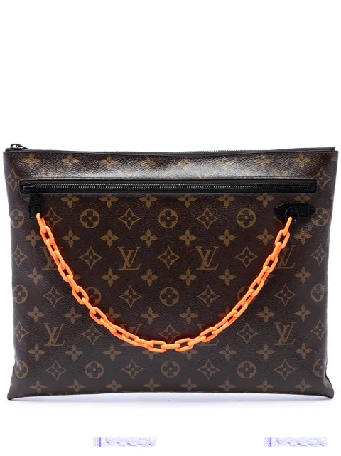 Louis Vuitton Pre-Owned 2019 Monogram Solar Ray A4 Pochette clutch bag Brown UOAALSSN9QE9FSKL
