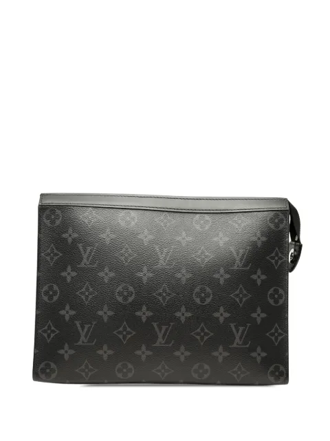 Louis Vuitton Pre-Owned 2020 Monogram Eclipse Pochette Voyage MM clutch bag Black IO3FYUXDECFMV4AT