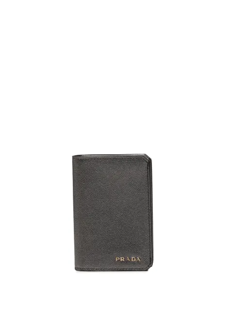 Prada Pre-Owned 2010-2026 Saffiano Bifold card holder Black 1XHB4WFYUBSAUNFN
