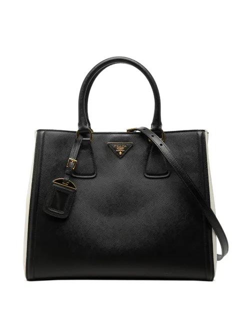 Prada Pre-Owned 2013-2026 Medium Bicolor Saffiano Lux Galleria satchel Black G7NH11OI6H73KVR3