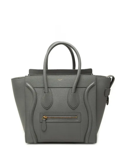 Celine Pre-Owned 2019 Micro Calfskin Luggage Tote handbag Grey DEXL4OZ7LVHMQCHA