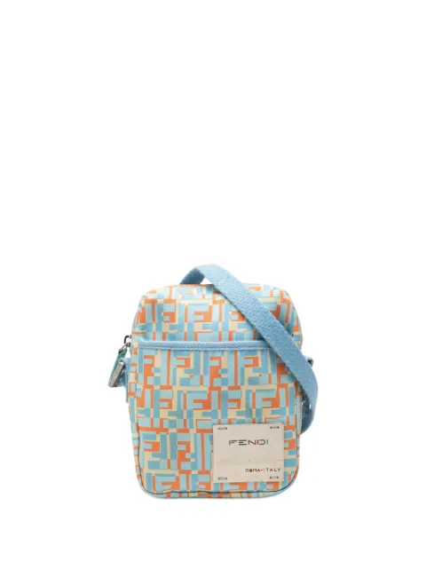 Fendi Pre-Owned 2000-2010 Zucca Nylon Messenger Bag crossbody bag Blue V9HIPTPPGYGETOUM