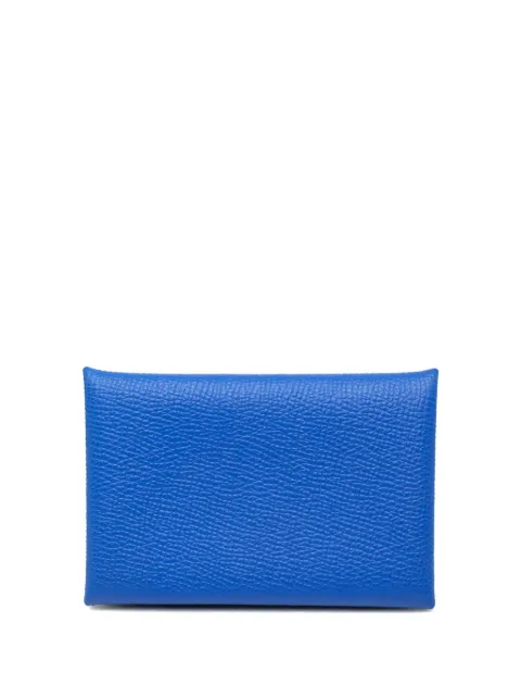 Hermès Pre-Owned 2025 Epsom Calvi card holder Blue 212VLDG2RZAIHKBN