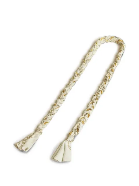 Golden Goose braided tassel bag charm White GWA00651