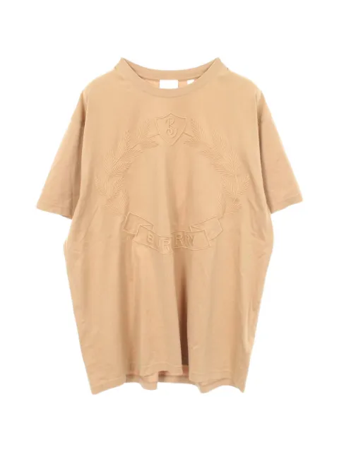 Burberry Pre-Owned 2010s logo-embroidered T-shirt Neutrals 1101606