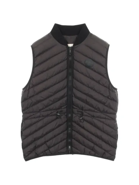Hermès Pre-Owned 2010s quilted logo gilet Black 1099016