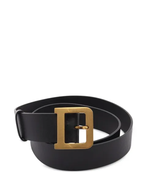 Christian Dior Pre-Owned 2010s D-buckle leather belt Black 1100481
