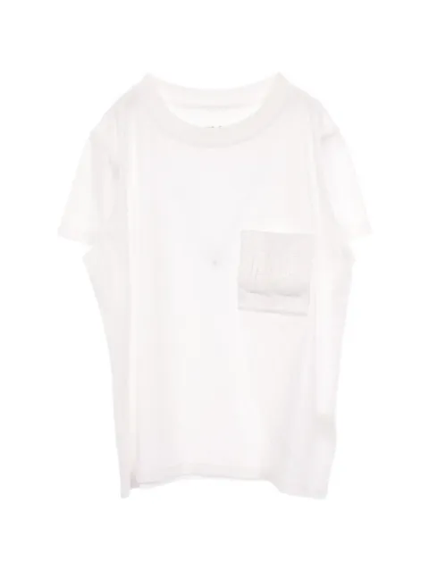 Hermès Pre-Owned 2010s embroidered-pocket T-shirt White 1099000