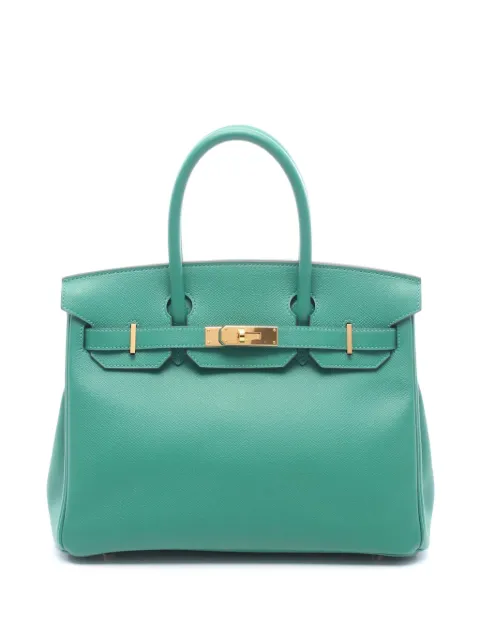 Hermès Pre-Owned 2018 Epsom Birkin Retourne 30 handbag Green JZH0IHHDR90QE8AZ
