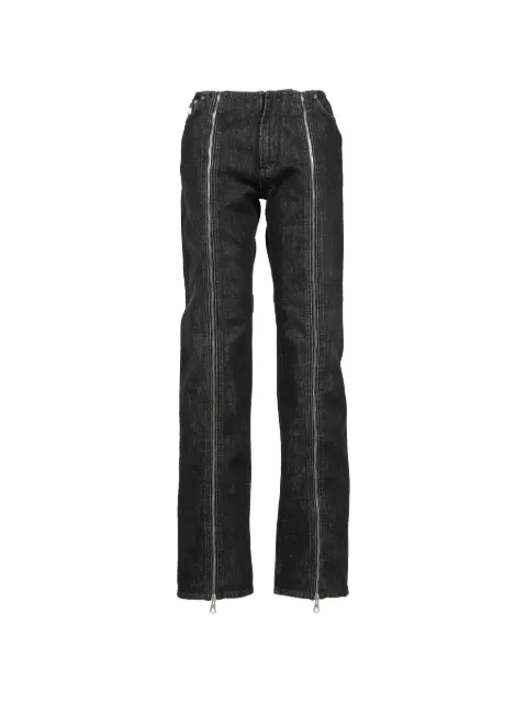Jean Paul Gaultier front-zip jeans Black 2504WTR041D016