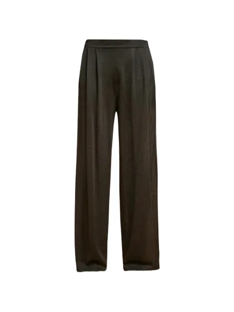 Liviana Conti glitter-effect pleated trousers Black L4WQ25
