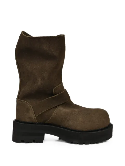 FILTH buckle-strap leather boots Brown FLCOSH01DUSTBRWDUSTBRW