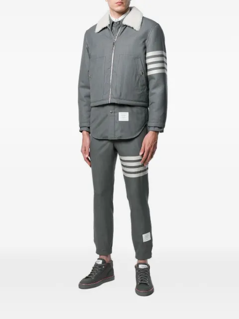 Thom Browne plain weave 4-bar shirt jacket Grey MJO055A06146