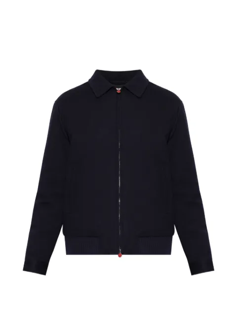 Kiton zip-up wool jacket Blue UW2494V0460L2400B0