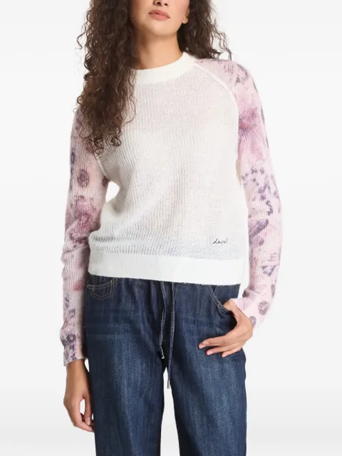 Desigual tie-dye raglan-sleeve sweater White 26WWJF191001