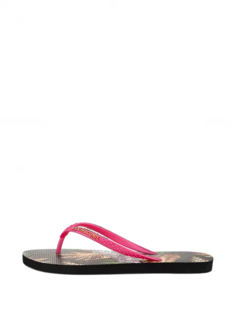Kat Maconie Sola leopard-print flip-flops Black KMFWFFWSOLA0010903