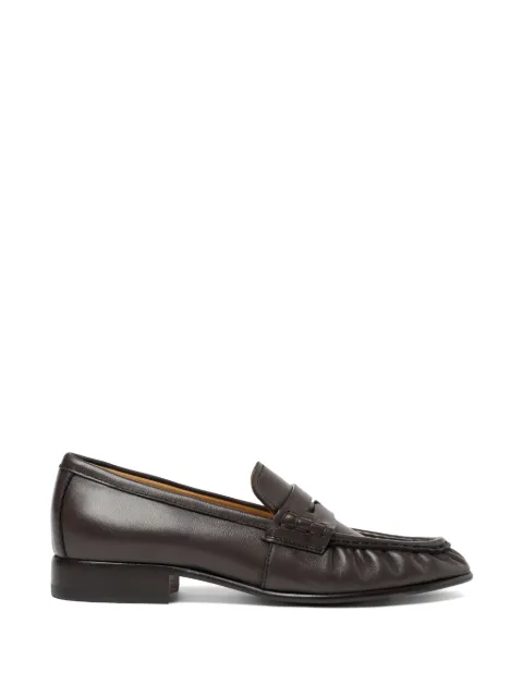 Scarosso Mar gathered loafers Brown MARLOAFBROCALF