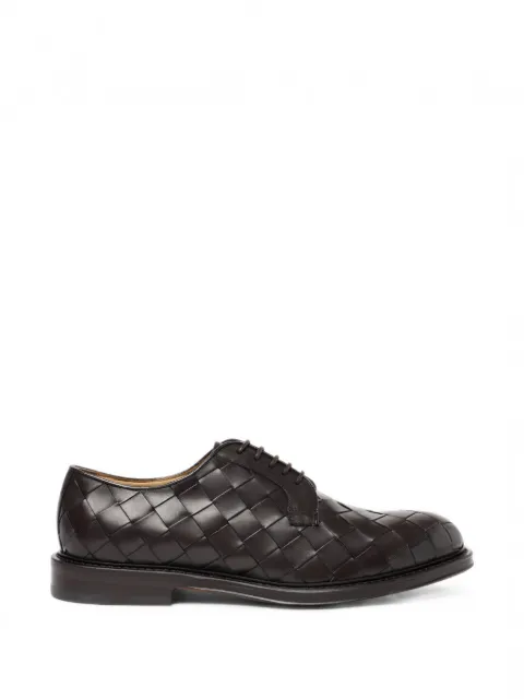 Scarosso Harry woven leather derby shoes Brown HARRYDERBBRWCALF
