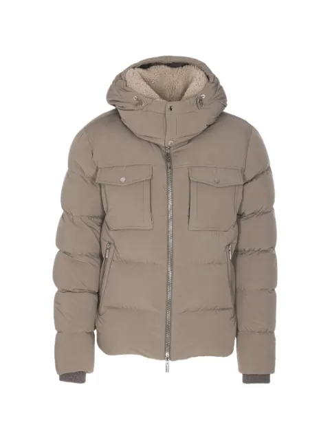 Moorer Alarick-KN quilted hooded jacket Neutrals ALARICKKNU0104