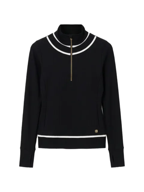 HOUSE OF GRAVITY ribbed contrast-trim hoodie Black HG3072504
