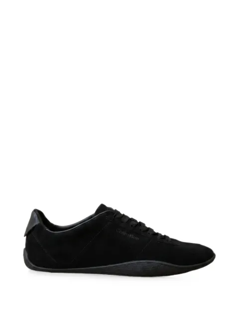 Calvin Klein calf suede logo-print sneakers Black HW0HW032630GJ