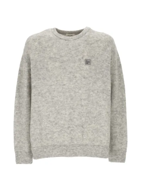 American Vintage Vitow logo-patch knitted sweater Grey MVITO18AH26GRCLCH