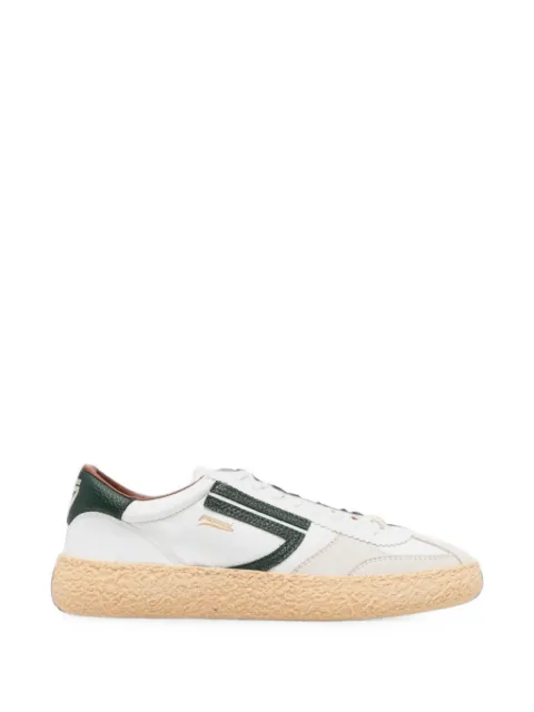 Puraai Vintage logo-print panelled sneakers White PU101V020WHITEGREEN