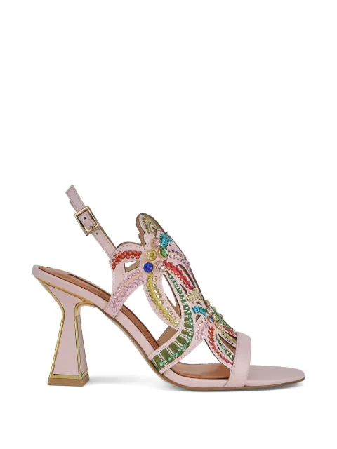 Kat Maconie Kiawa crystal-embellished cut-out sandals Pink KMFKIA085003