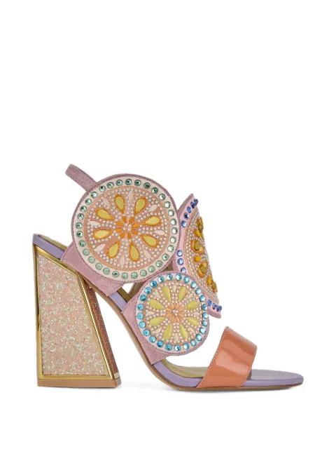 Kat Maconie Frida crystal-embellished sandals Pink KMFFRI105012