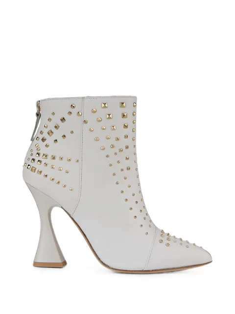 Kat Maconie Samara stud-embellished ankle boots White KMFSAM105002