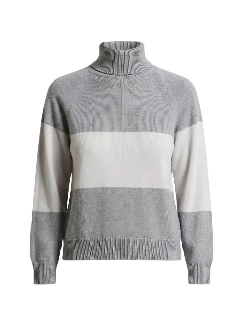 Peserico striped roll-neck sweater Grey A99270F1809771