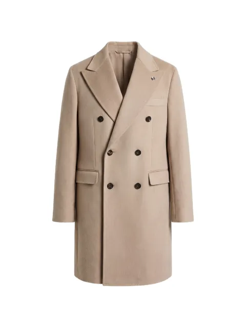 Peserico double-breasted coat Neutrals R52016D06717
