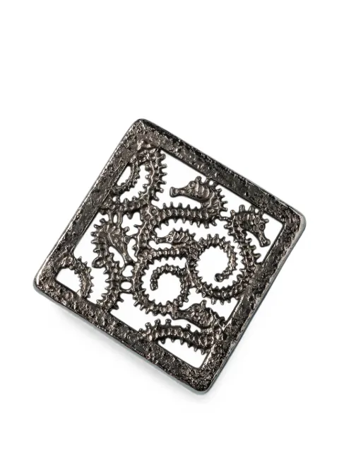 CU I SEEYOU seahorse-detail square trivet Grey CU80873