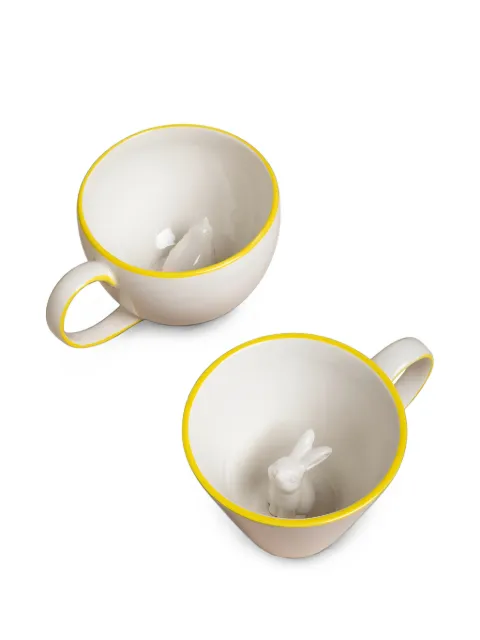 CU I SEEYOU animal-detail mugs (SET OF 2) White CU80624
