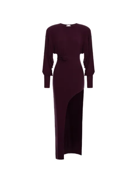 MANURÍ maxi Gina rose-detail dress Purple MRFW26CHVI9DR09