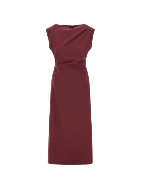 Herno draped midi dress Red AB000098D12965S