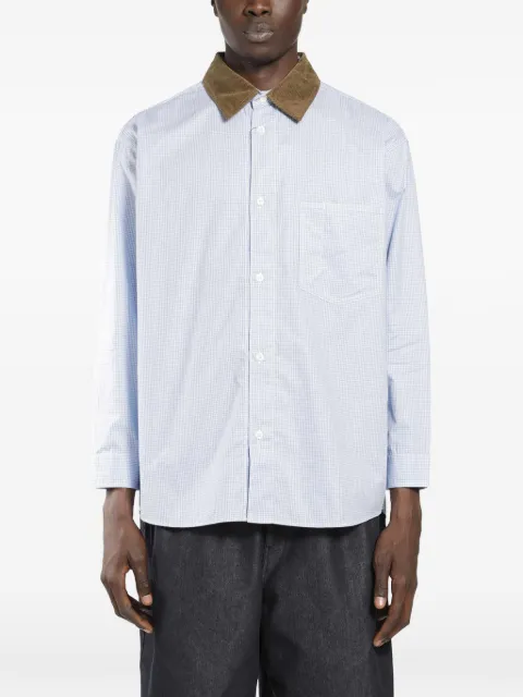 Comme des Garçons Homme corduroy-collar shirt Blue HQB0030511