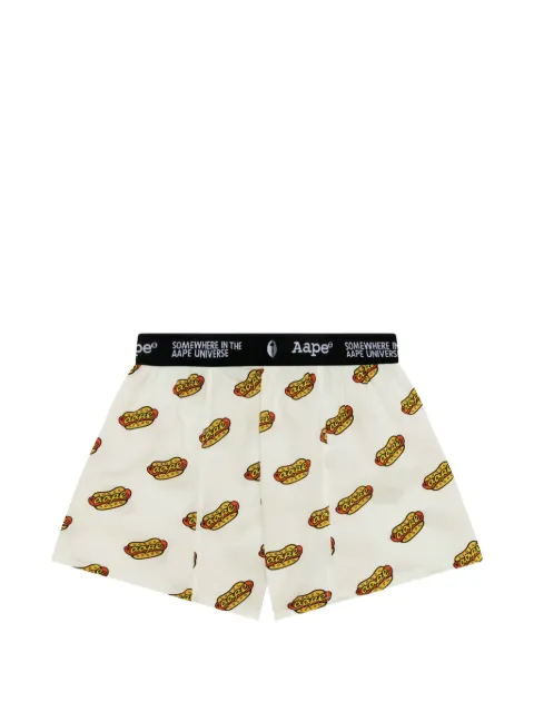 AAPE BY *A BATHING APE® graphic-print boxer shorts White AAPUWM5406XXR
