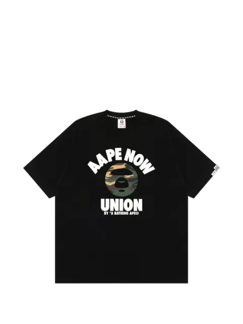 AAPE BY *A BATHING APE® Moonface graphic-print T-shirt Black AAPTEM10024XR