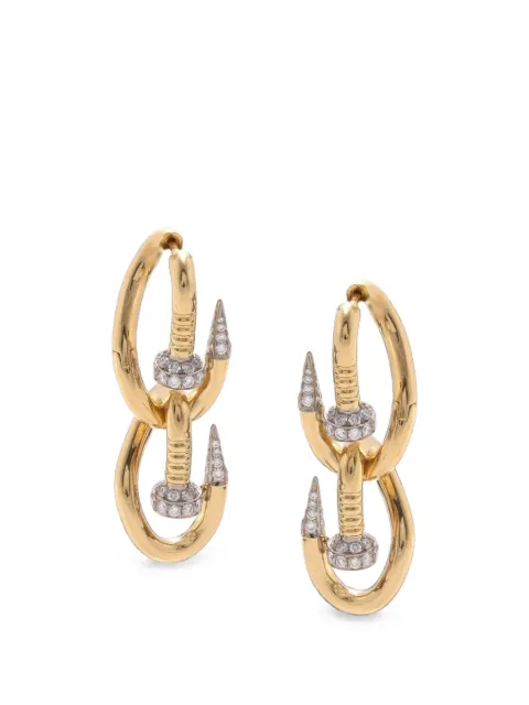 David Webb Double Bent Nail diamond earrings Gold O3923764EPYXXX