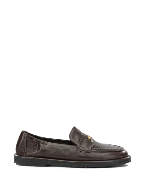 Pomme D´Or logo-plaque leather loafers Brown 1340PAGLOVEESPRESSO