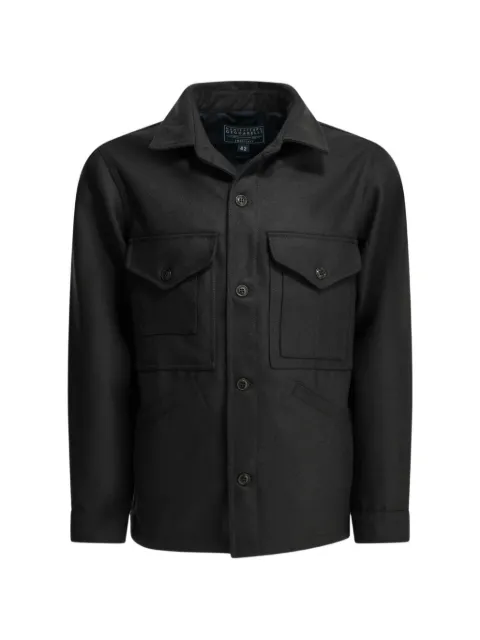 Ceccarelli wool pocket-detail overshirt Blue 7079QRNAVY