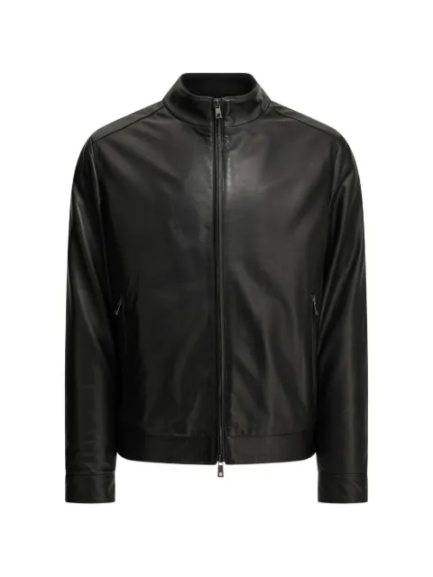 ALTUM zip-up leather jacket Black MNLTHBOMBER
