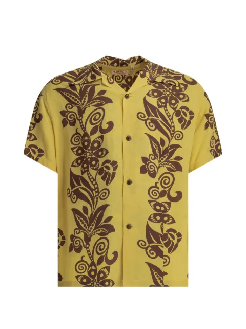 Sun Surf floral-print short-sleeve shirt Yellow SS39616155