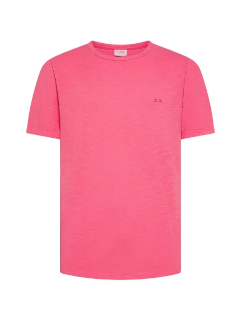 Sun68 embroidered-logo T-shirt Pink T36115
