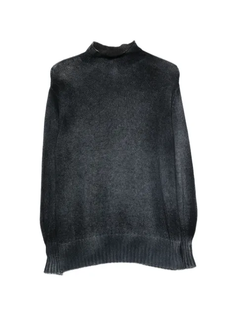 Avant Toi faded-effect mock-neck sweater Blue 226WD1108CASVH